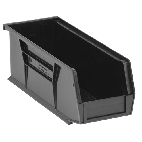 Environmentally Friendly Recycled Bin, 4.125"/3-3/16" W x 3-3/4" H x 10-7/8"/10.875" D, Black Seaboard Timber Mart