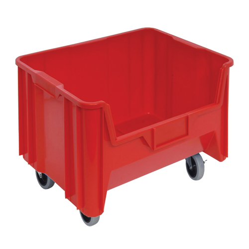 Bac g&eacute;ant mobile empilable, 12-7/16" ha x 19-7/8" la x 15-1/4" p, Capacit&eacute; de 250 lb, Rouge Seaboard Timber Mart