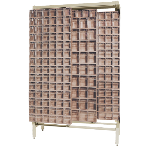 Free-Standing Tip-Out Bins Slider System, 48" W x 18" D x 77" H, 303 Drawers Seaboard Timber Mart
