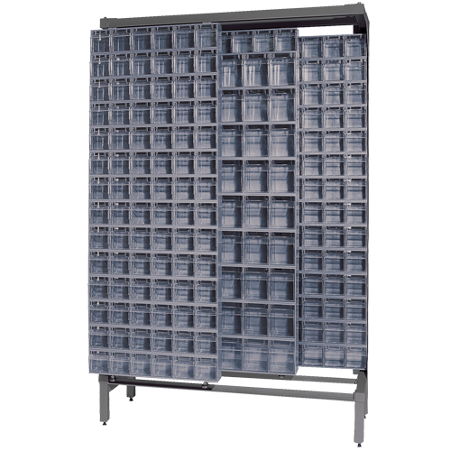 Free-Standing Tip-Out Bins Slider System, 48" W x 18" D x 77" H, 303 Drawers Seaboard Timber Mart
