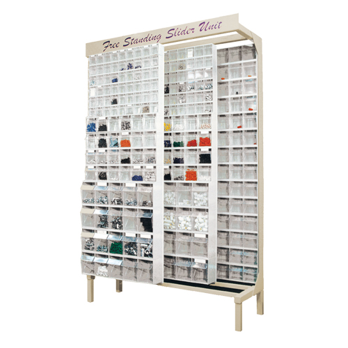 Free-Standing Tip-Out Bins Slider System, 48" W x 18" D x 77" H, 336 Drawers Seaboard Timber Mart