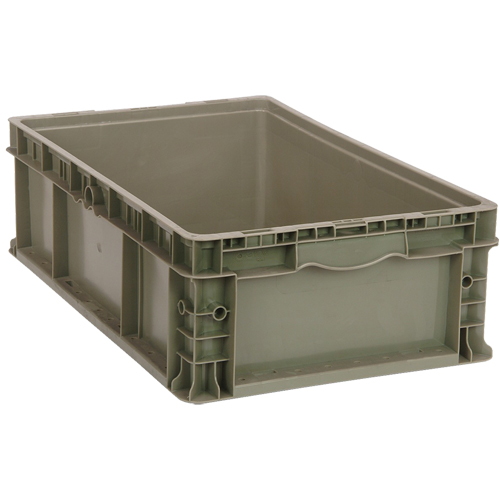 Stacking Container, 15" W x 15" D x 9.5" H, Grey Seaboard Timber Mart