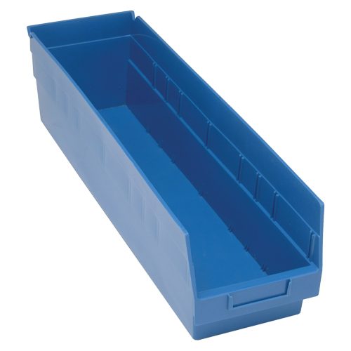 Bacs en plastique pour &eacute;tag&egrave;res Store More, 6-5/8" la x 6" H x 23-5/8" p, Bleu, Capacit&eacute; 90 lb Seaboard Timber Mart