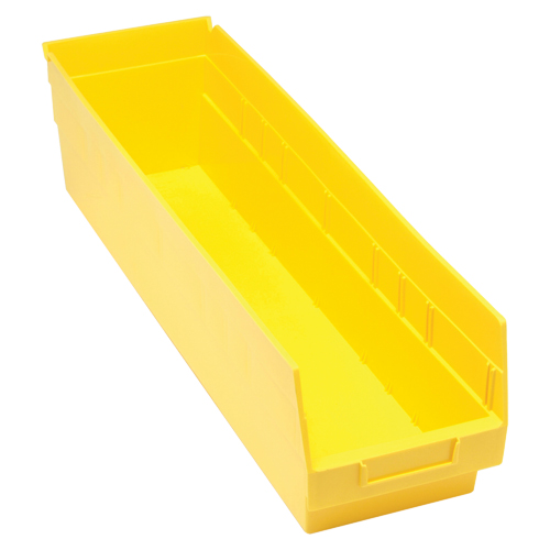 Bacs en plastique pour &eacute;tag&egrave;res Store More, 6-5/8" la x 6" H x 23-5/8" p, Jaune, Capacit&eacute; 90 lb Seaboard Timber Mart