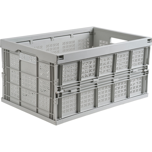 Collapsible Container, 21" L x 14" W x 10.5" H, Grey Seaboard Timber Mart