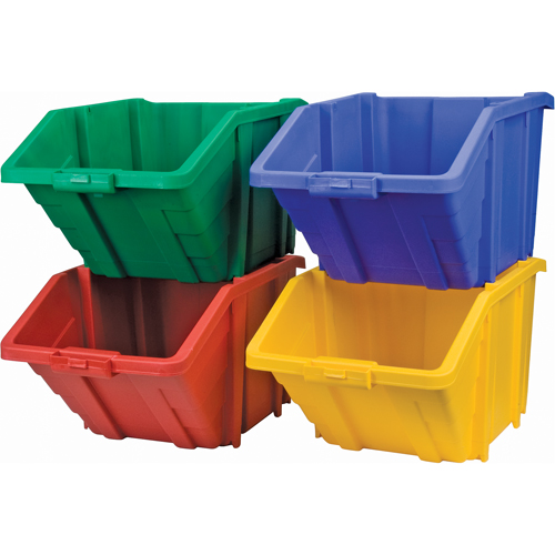 Jumbo Plastic Bin, 15-1/2" W x 13" H x 25" D, Red, 200 lbs. Capacity Seaboard Timber Mart