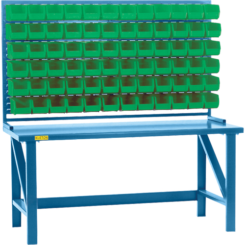 Rayonnage &agrave; persienne avec bacs, 36 bacs, 72" la x 15" p x 40" h Seaboard Timber Mart