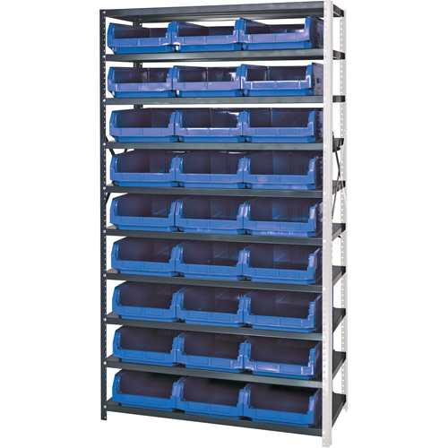 Shelving Unit with Stacking Bins, Steel, Magnum Bin, 650 lbs. Capacity, 42" W x 76" H Seaboard Timber Mart