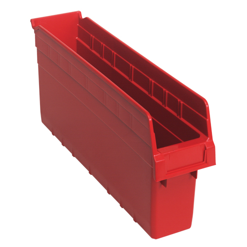 Bacs pour &eacute;tag&egrave;re Store-Max, 4-3/8" la x 8" H x 17-7/8" p, Rouge, Capacit&eacute; 56 lb Seaboard Timber Mart