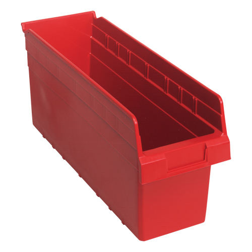 Bacs pour &eacute;tag&egrave;re Store-Max, 6-5/8" la x 8" H x 17-7/8" p, Rouge, Capacit&eacute; 56 lb Seaboard Timber Mart