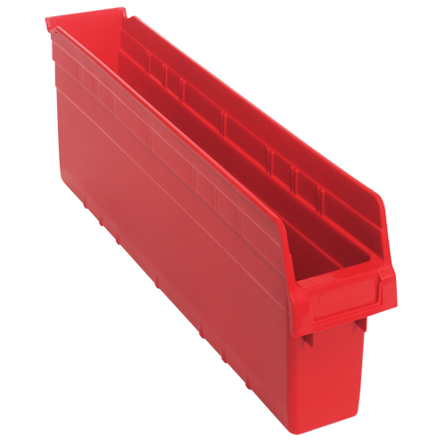 Bacs pour &eacute;tag&egrave;re Store-Max, 4-3/8" la x 8" H x 23-5/8" p, Rouge, Capacit&eacute; 68 lb Seaboard Timber Mart