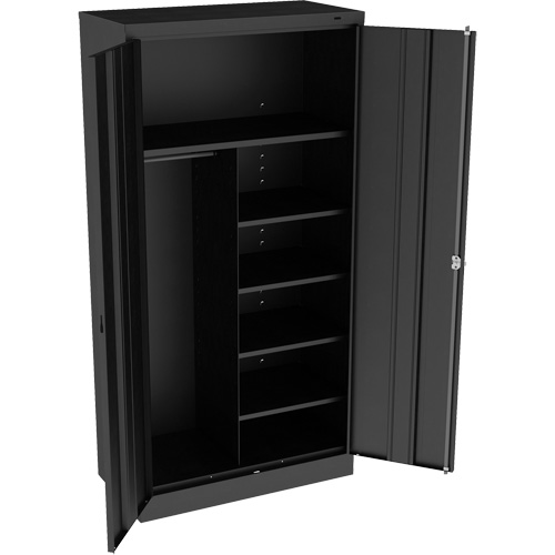 Armoire &agrave; combinaison, 36" la x 18" p x 72" h, Noir Seaboard Timber Mart