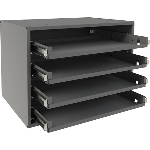 Small Bearing Rack, Steel, 4 Slots, 15-9/16" W x 11-7/8" D x 11-5/16" H, Grey Seaboard Timber Mart