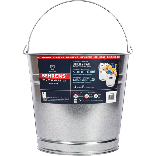 Pail, Galvanized Steel, 13 L Seaboard Timber Mart