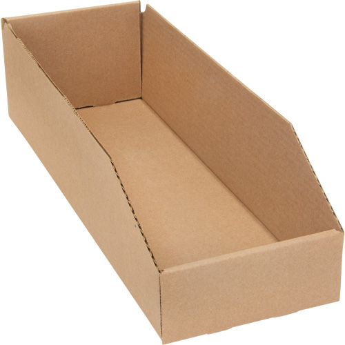 Deep Corrugated Parts Bins, 5-3/4" W x 17-1/4" D x 4-1/2" H, Beige Seaboard Timber Mart