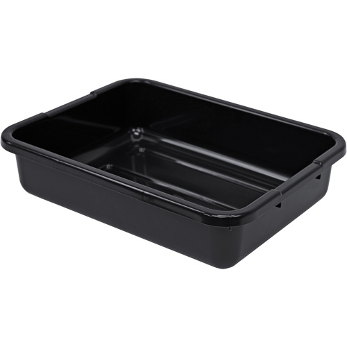 All-Purpose Ribbed-Bottom Storage Tub, 5" H x 15" D x 21" L, Plastic, Black Seaboard Timber Mart