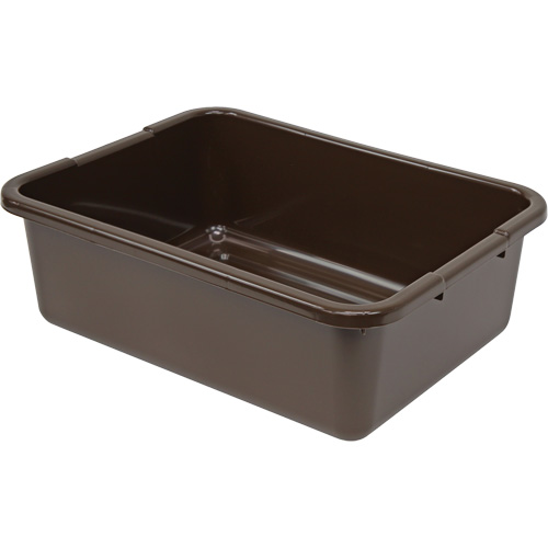 All-Purpose Ribbed-Bottom Storage Tub, 7" H x 15" D x 21" L, Plastic, Brown Seaboard Timber Mart
