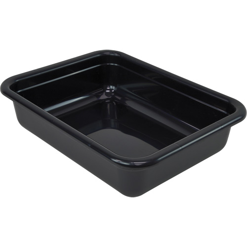 All-Purpose Flat-Bottom Storage Tub, 5" H x 17" D x 22" L, Plastic, Black Seaboard Timber Mart
