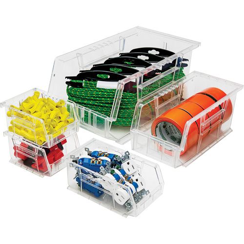 Bacs tr&egrave;s transparents Ultra, 8-1/4" la, 7" h x 14-3/4" p, Transparent Seaboard Timber Mart