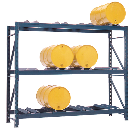 Drum Storage Racks, 12 Drums, 112" W x 36" D x 96" H Seaboard Timber Mart