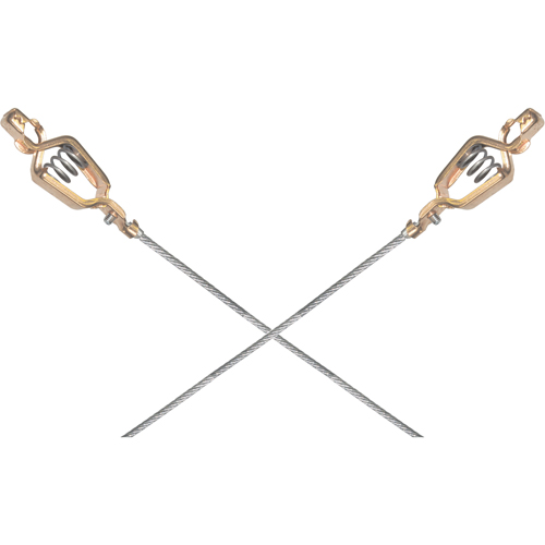 Assemblages l&eacute;gers de cables de masse et de mise &agrave; la terre - Deux pinces crocodiles Seaboard Timber Mart