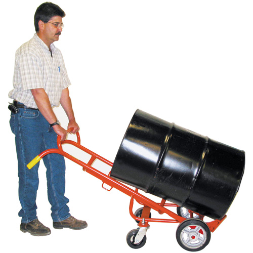 Diable &agrave; Barils Ergonomique A/Roulettes Pivotantes, Fabriqu&eacute; en Acier, 55 - 85 gal. US (45 - 70 gal. imp.) Seaboard Timber Mart