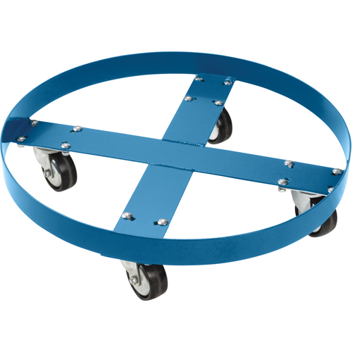 Drum Dolly, Steel, 750 lbs. Capacity, 24" Diameter, Polyolefin Casters Seaboard Timber Mart