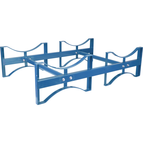 Drum Stacking Rack, 2 Drums, 1600 lbs. Capacity, 45-1/2" W x 30" D x 12-1/2" H Seaboard Timber Mart