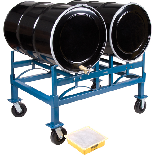 Drum Stacking Rack, 2 Drums, 1600 lbs. Capacity, 45-1/2" W x 30" D x 12-1/2" H Seaboard Timber Mart