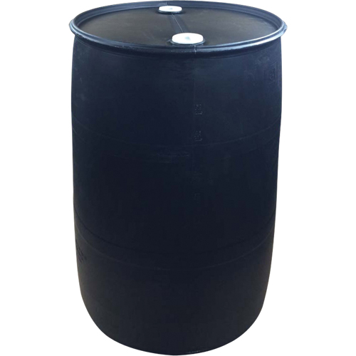 Polyethylene Drums, 55 US gal (45 imp. gal.), Closed Top, Black Seaboard Timber Mart