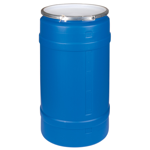 Polyethylene Drums, 30 US gal. (25 imp. Gal.), Open Top, Blue Seaboard Timber Mart