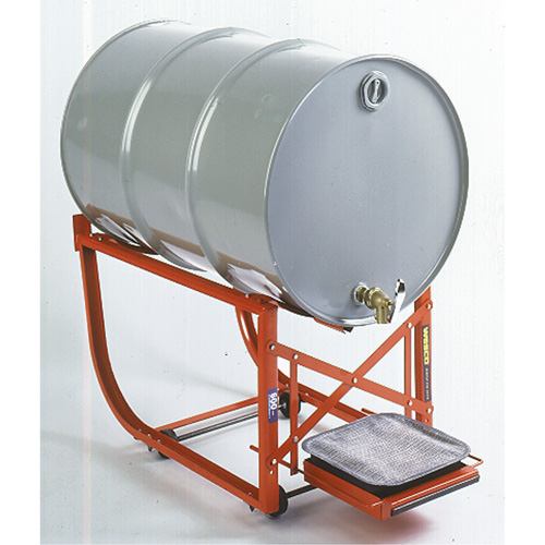 Drum Cradle with Drip Tray, 55 US gal. (45 Imperial Gal.) Capacity, 600 lbs./272 kg Load Limit Seaboard Timber Mart