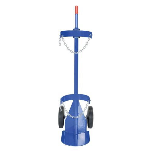 Gas Cylinder Cart, Rubber Wheels, 12" W x 15-1/2" L Base, 500 lbs. Seaboard Timber Mart