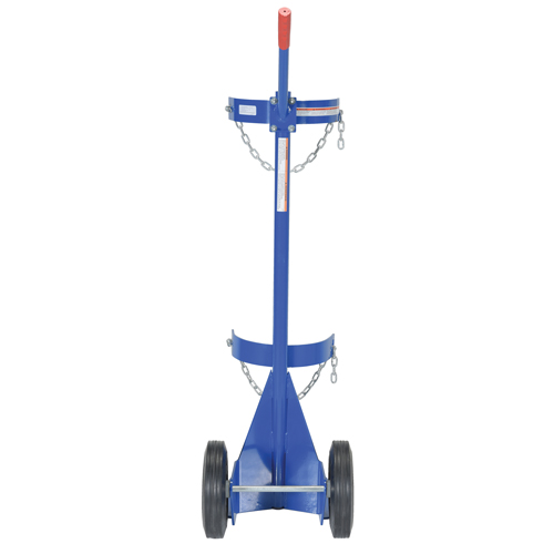 Gas Cylinder Cart, Rubber Wheels, 12" W x 15-1/2" L Base, 500 lbs. Seaboard Timber Mart