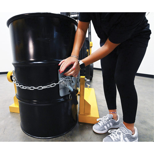 Fork Mounted Drum Carrier, For 55 US Gal. (45.8 Imperial Gal.) Seaboard Timber Mart