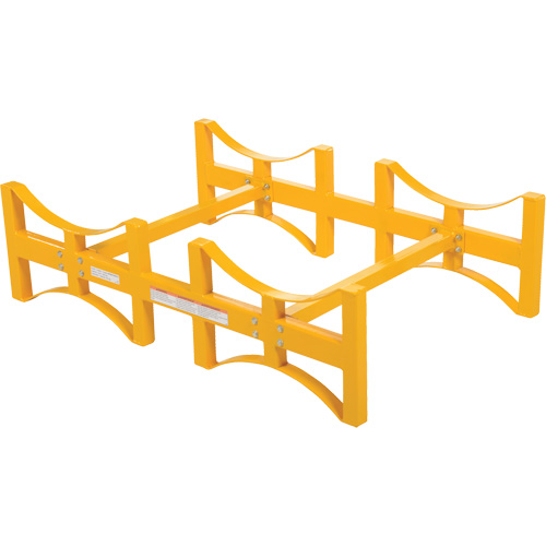 Porte-barils empilable en acier, 2 barils, Capacit&eacute; de 1600 lb, 45-1/2" la x 29-7/8" p x 12-3/4" h Seaboard Timber Mart