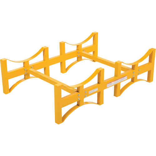 Porte-barils empilable en acier, 2 barils, Capacit&eacute; de 1600 lb, 45-1/2" la x 29-7/8" p x 12-3/4" h Seaboard Timber Mart