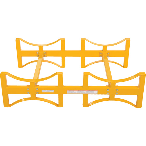 Porte-barils empilable en acier, 2 barils, Capacit&eacute; de 1600 lb, 45-1/2" la x 29-7/8" p x 12-3/4" h Seaboard Timber Mart
