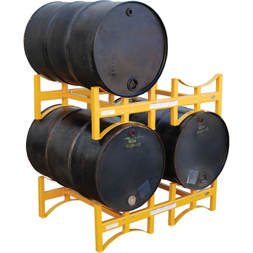 Porte-barils empilable en acier, 2 barils, Capacit&eacute; de 1600 lb, 45-1/2" la x 29-7/8" p x 12-3/4" h Seaboard Timber Mart