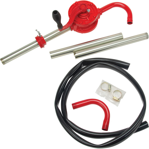 Rotary Type Drum Pump, Cast Iron/Steel, Fits 30-55 Gal., 8 oz./Stroke Seaboard Timber Mart