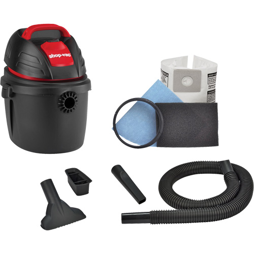 Aspirateur portable pour atelier, Secs-humides, 2,5 CV, 2,5 gal. US (9,5 litres) Seaboard Timber Mart