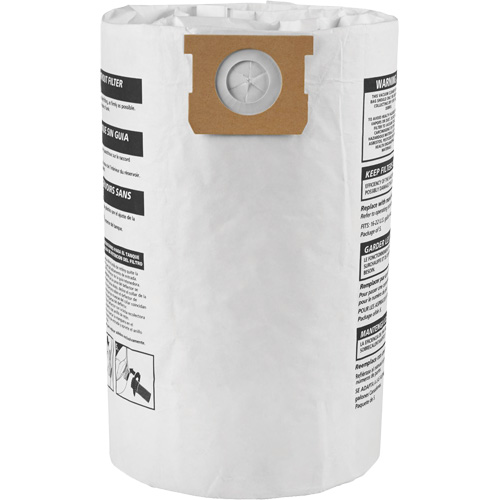 Sacs filtrants pour d&eacute;bris secs jetables de type G, 15 - 22 gal US Seaboard Timber Mart