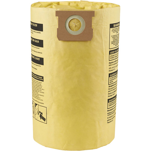 Sacs filtrants pour d&eacute;bris secs jetables &agrave; haute efficacit&eacute; de type J, 15 - 22 gal US Seaboard Timber Mart