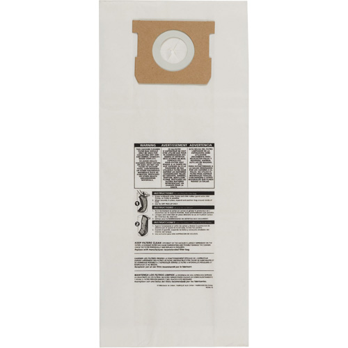Sacs en papier de type O pour aspirateur mural/Bulldog, 5 gal. US Seaboard Timber Mart