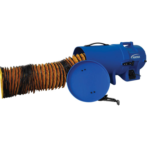 Souffleur &agrave; air 8" avec conduit de 25' et contenant, 1/4 CV, 816 pi³/min Seaboard Timber Mart