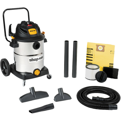 Aspirateur humide/sec en acier inoxydable pour l'atelier, 120 V, Capacit&eacute; 16 gal. Seaboard Timber Mart