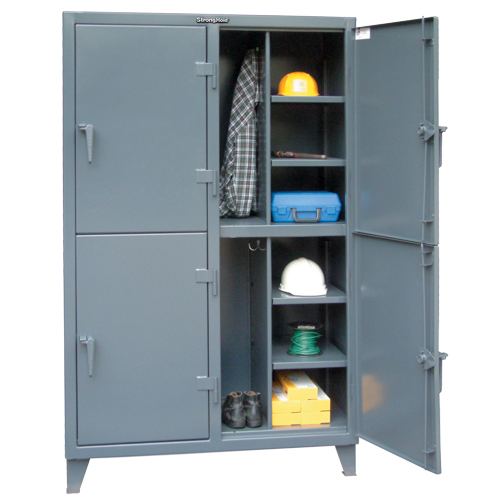 Heavy-Duty Locker, Steel, 8 Shelves, 72" H x 50" W x 24" D, Grey Seaboard Timber Mart