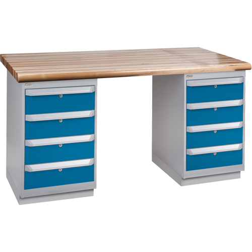 Heavy-Duty Workbench, Dual Drawers, 1500 lbs. Cap., 72" W x 36" D, 34" H Seaboard Timber Mart