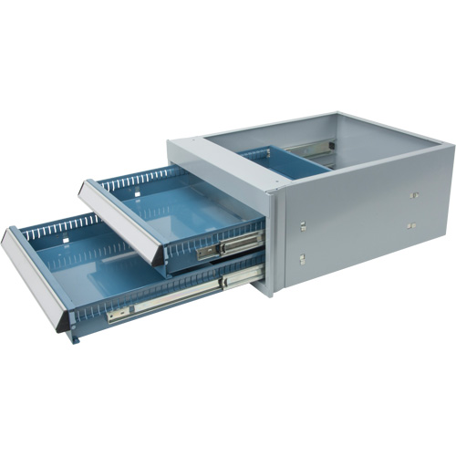 &eacute;tabli &agrave; deux tiroirs, Acier, 18" la x 21" p x 9" h Seaboard Timber Mart