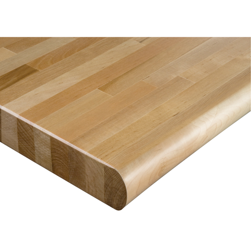 Dessus d'&eacute;tabli en bois dur stratifi&eacute;, 84" la x 24" p, Bordure Arrondi, &eacute;paisseur 1-3/4" Seaboard Timber Mart